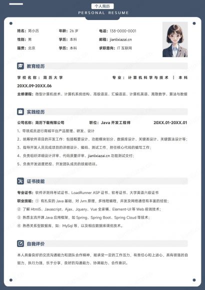 IT互联网黑白程序员开发者简历免费下载